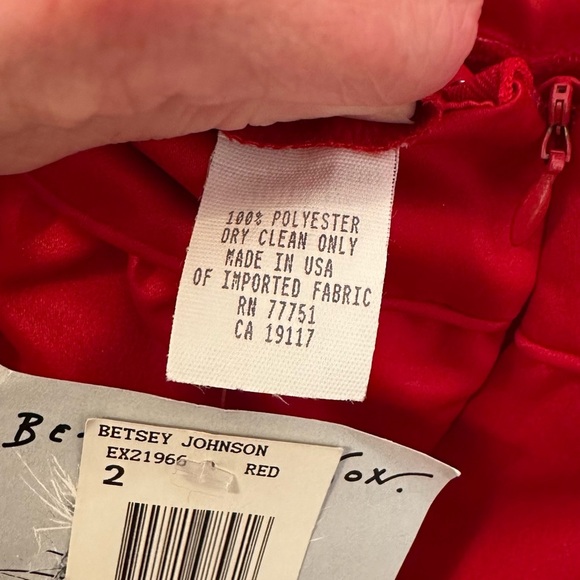 Betsey Johnson Red Tulip Layered Midi Dress – Size 2 (NWT, Vintage) - Picture 3 of 7